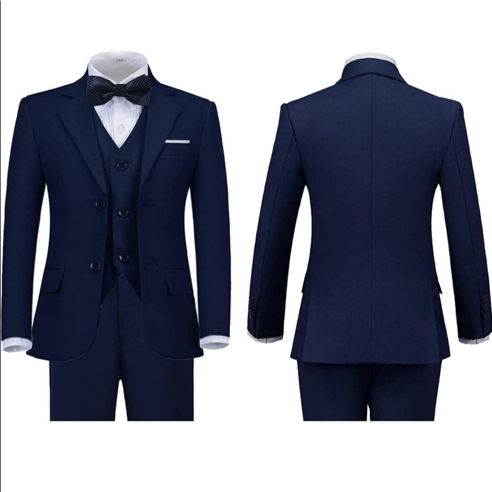 Boys 5 Piece Notched Lapel Suit Size 14